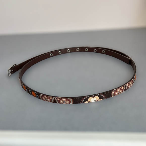 Brown/Orange/Blue Pattern Belt, Large - Picture 2 of 8